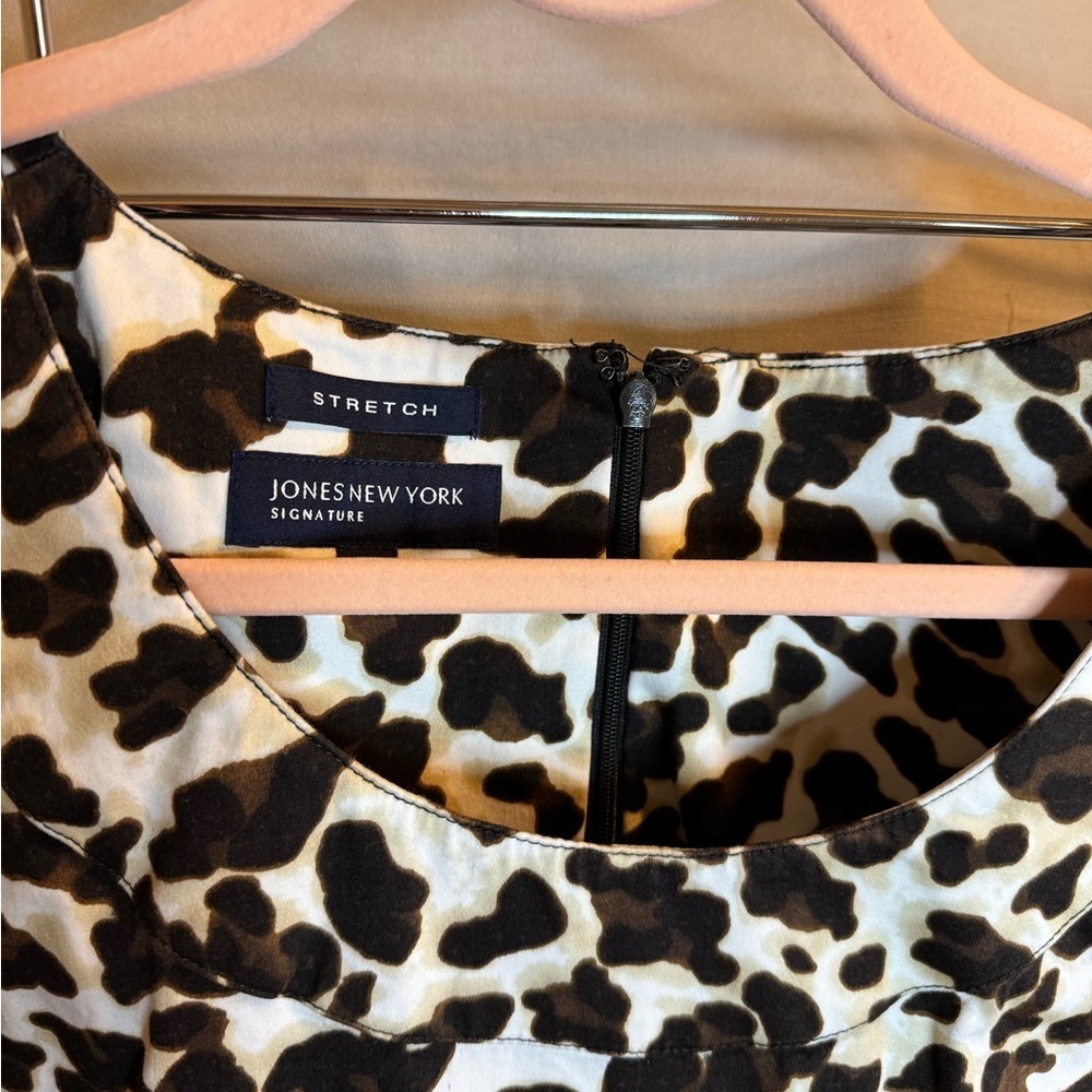 Jones New York Black and White Midi Sheath Dress - Picture 3 of 6